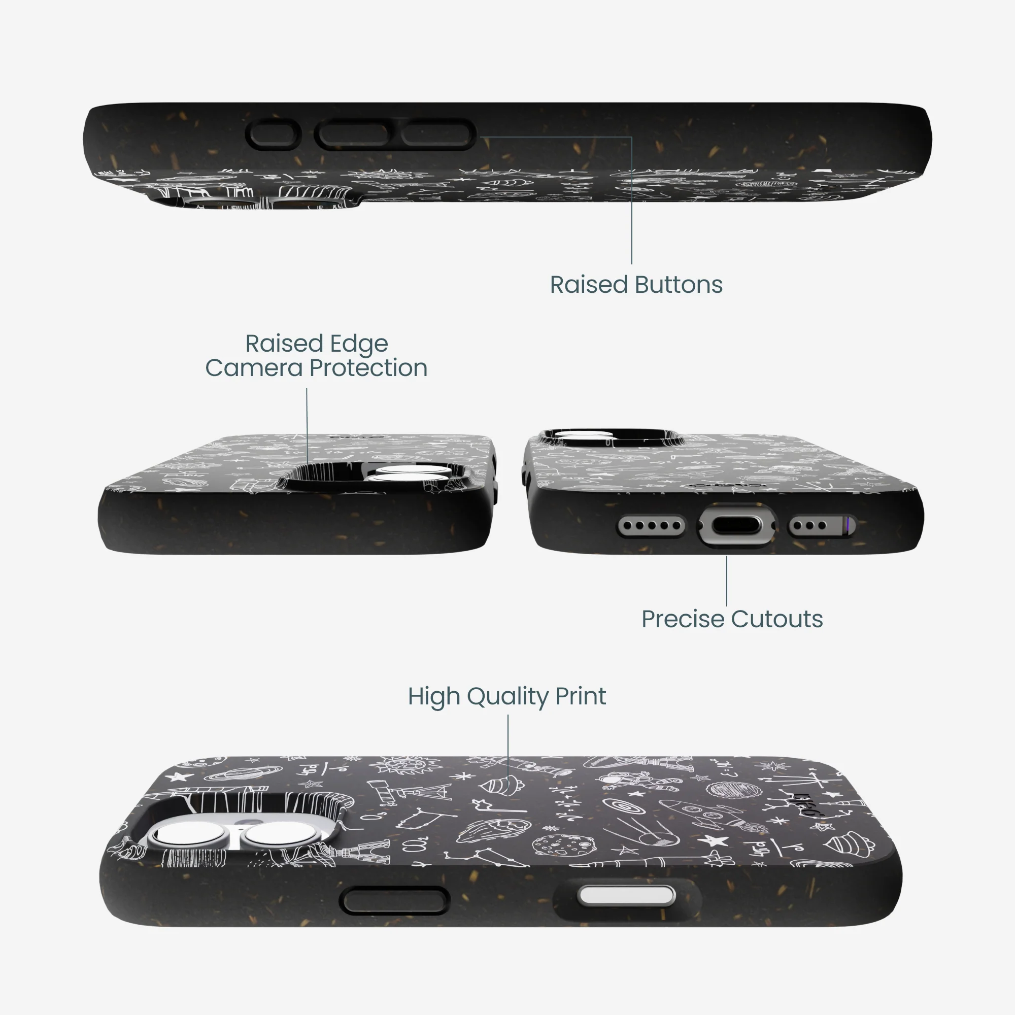 Black Astronomy iPhone 17 Case - Image 3