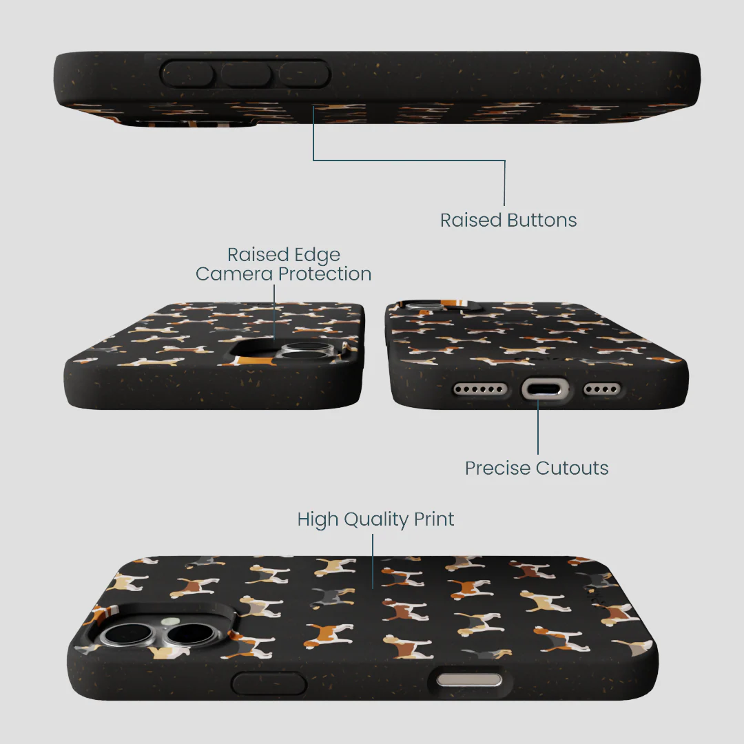 Black Beagle Buds iPhone 16 Plus Case - Image 2