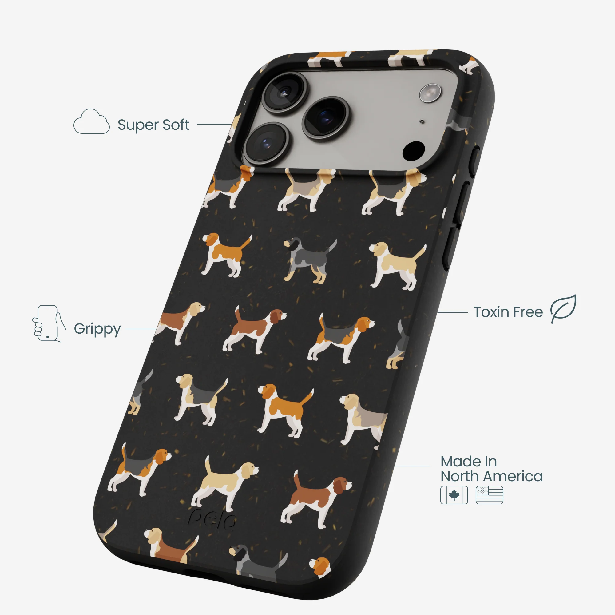 Black Beagle Buds iPhone 17 Pro Max Case - Image 3