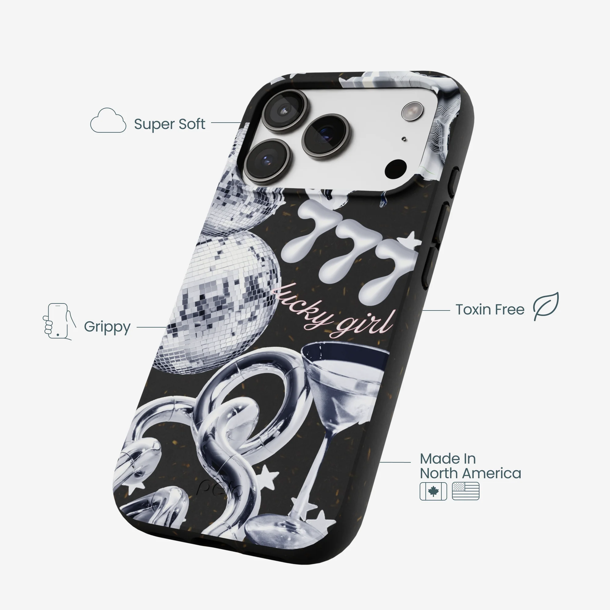 Black Cosmic Luck iPhone 17 Pro Case - Image 4