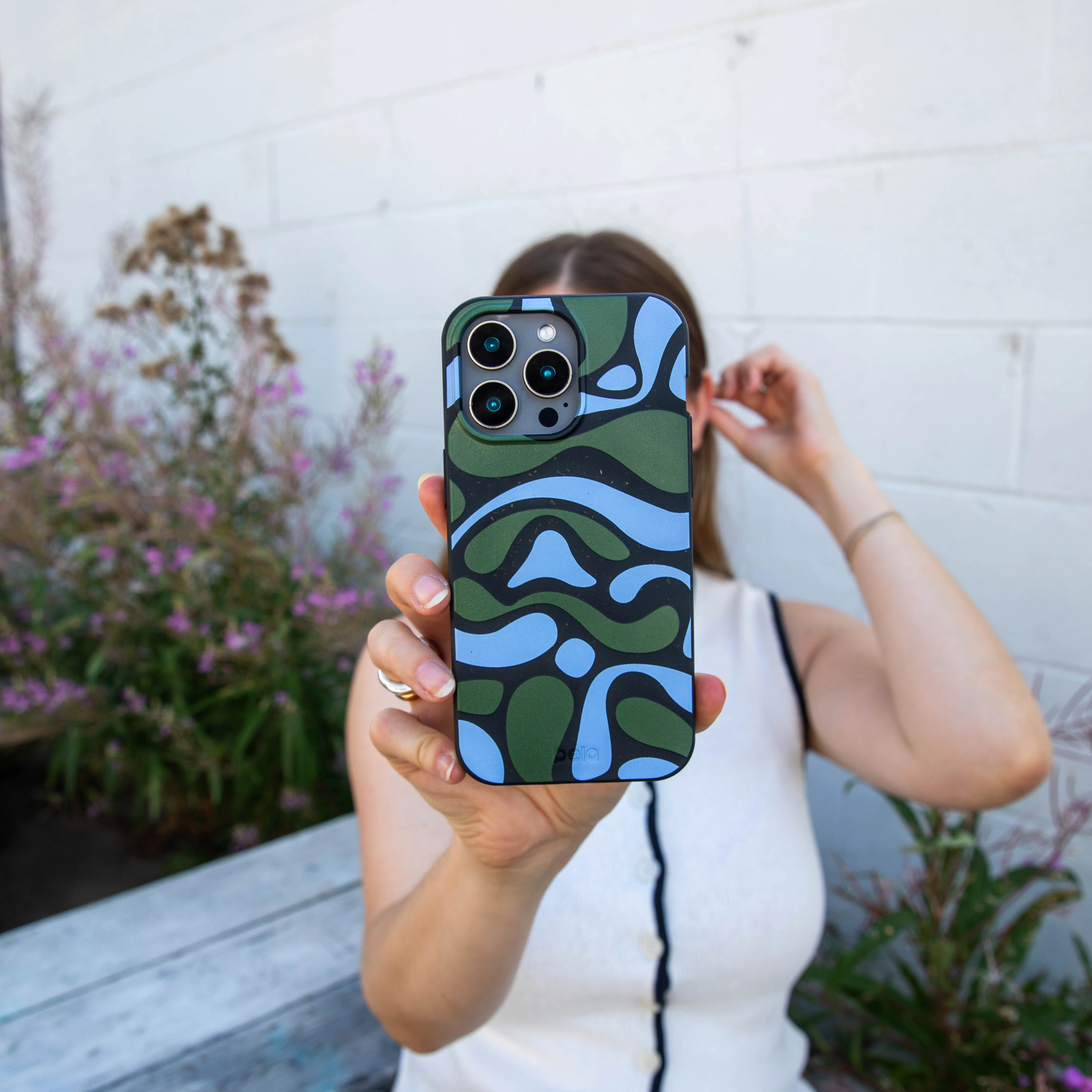 Black Curve and Flow Google Pixel 9a Case - Image 2