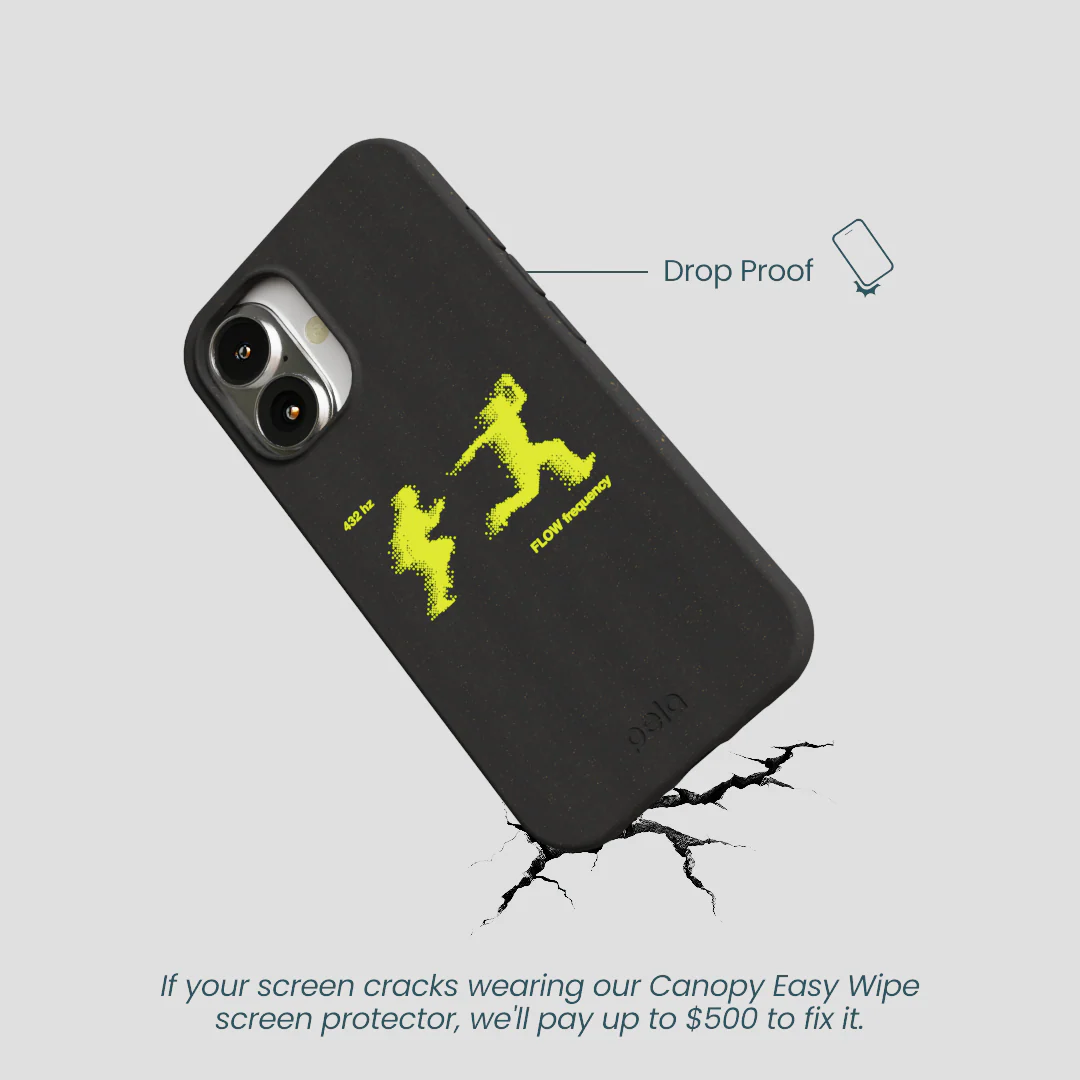 Black Flow Frequency iPhone 16 Case - Image 5