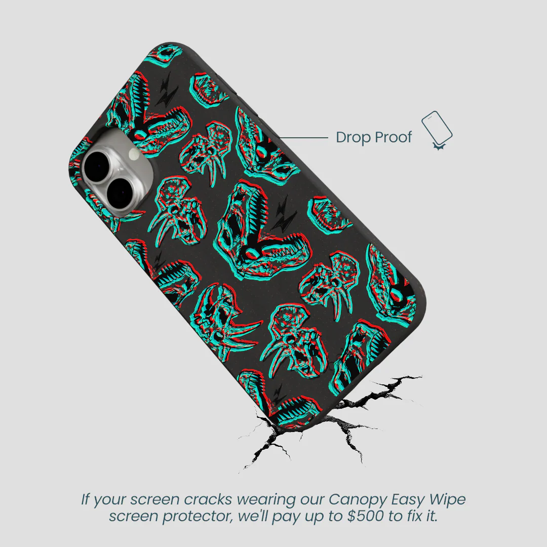 Black Fossilized iPhone 16 Plus Case - Image 4