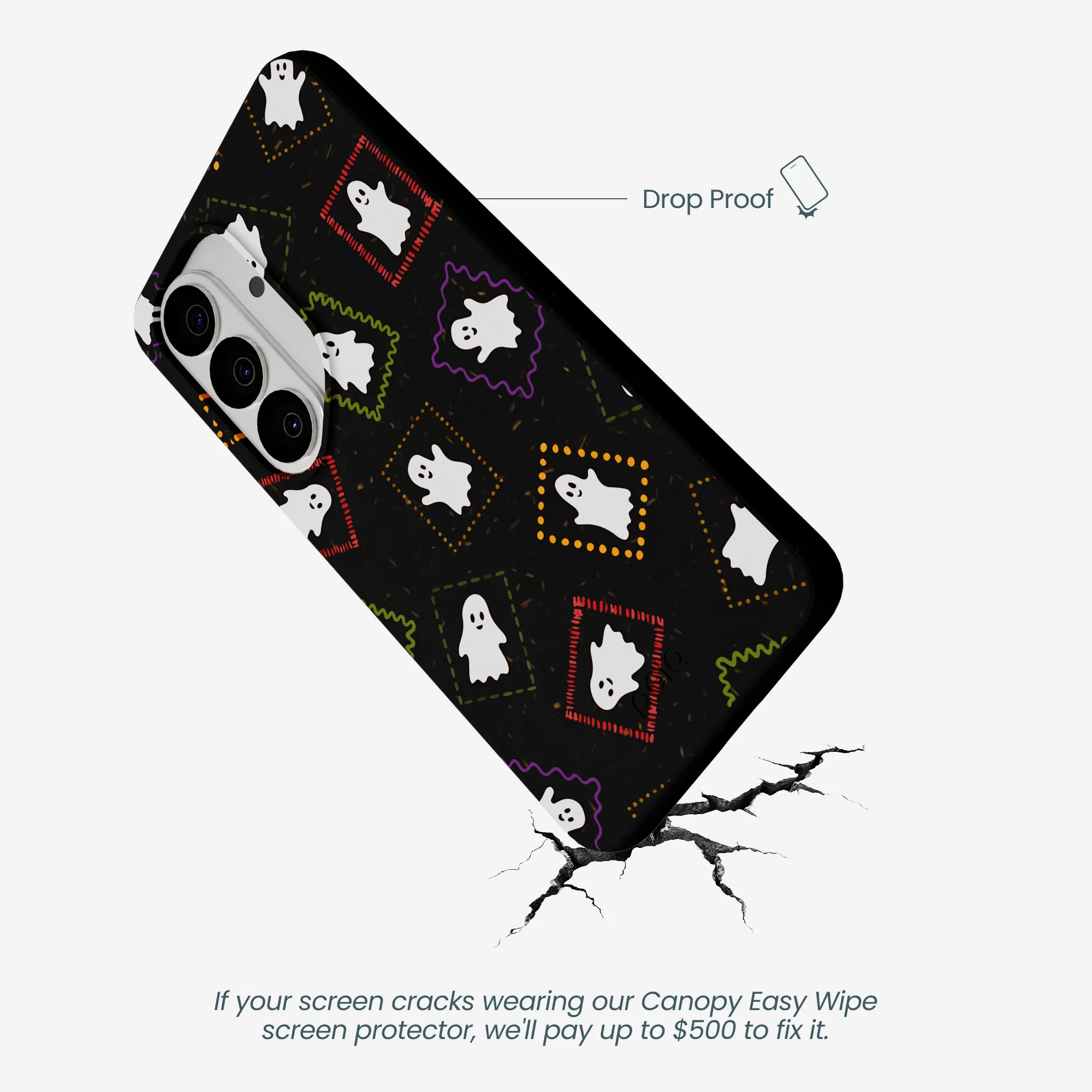 Black Ghost Stamps Samsung Galaxy S26 Case - Image 4