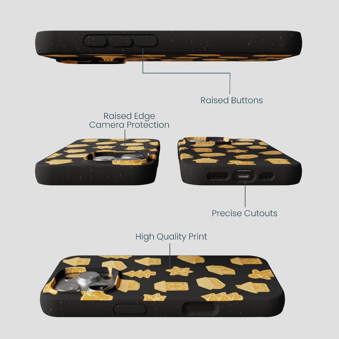 Black Gingerbread Dreams iPhone 16 Pro Case - Image 3