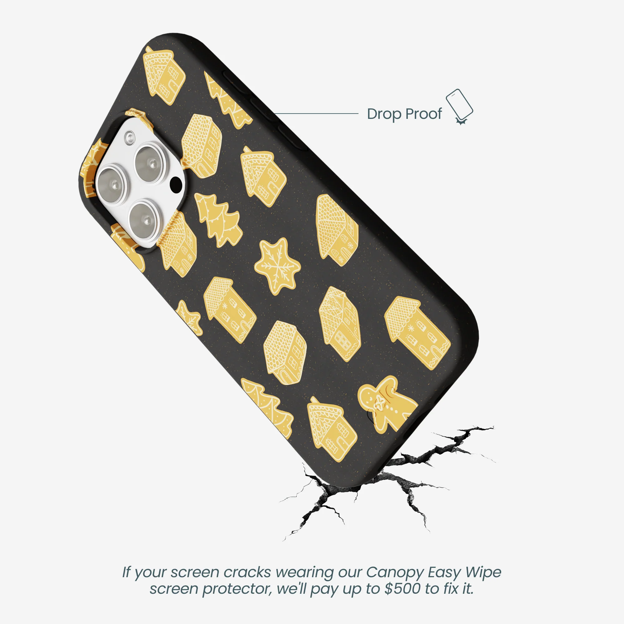 Black Gingerbread Dreams iPhone 16 Pro Max Case - Image 5