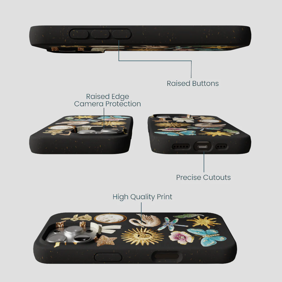 Black Heirloom Collage iPhone 16 Pro Case - Image 2