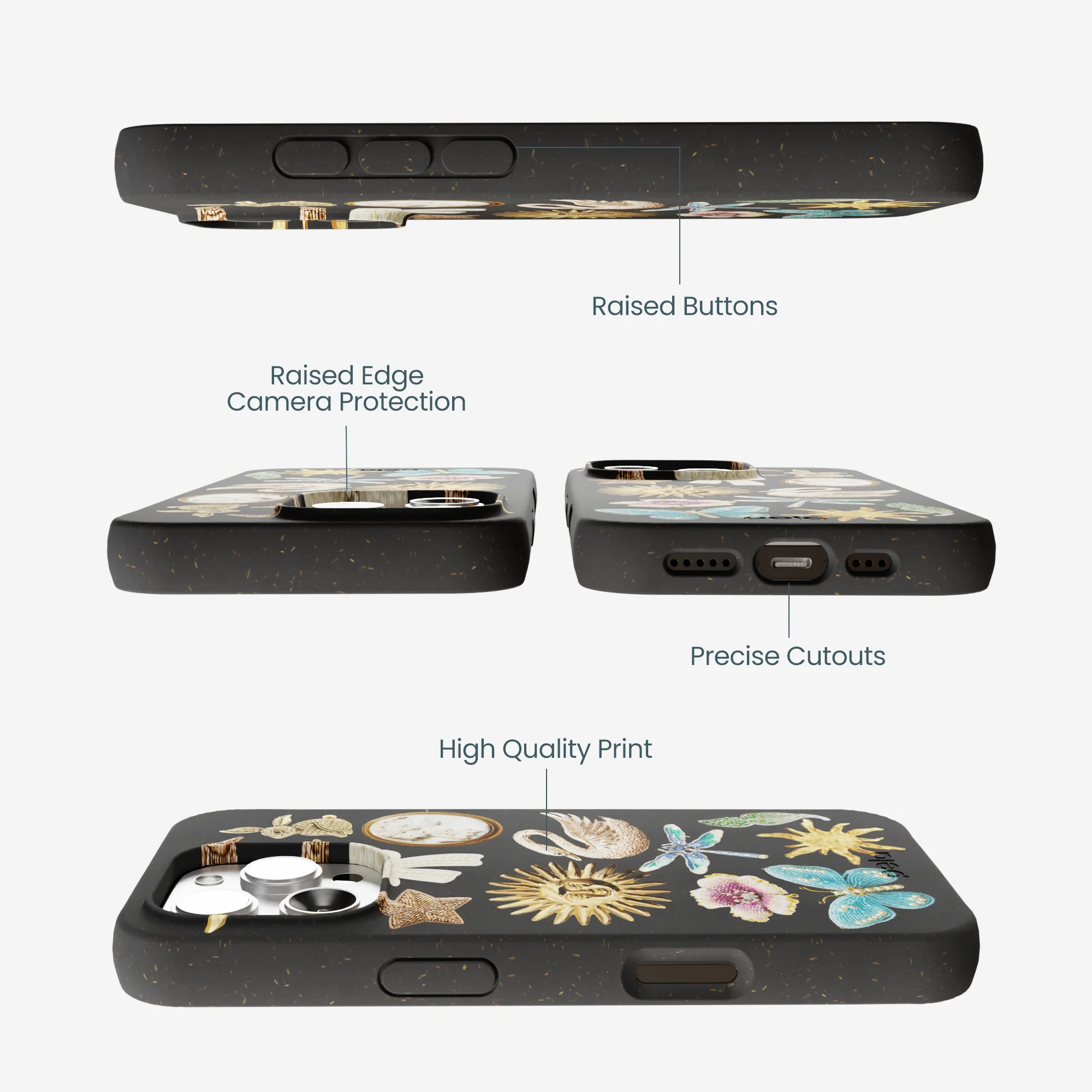 Black Heirloom Collage iPhone 16 Pro Max Case - Image 2