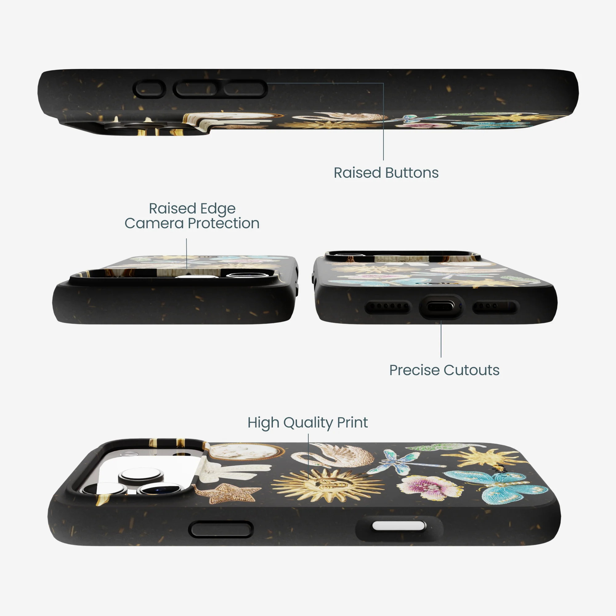 Black Heirloom Collage iPhone 17 Pro Max Case - Image 2