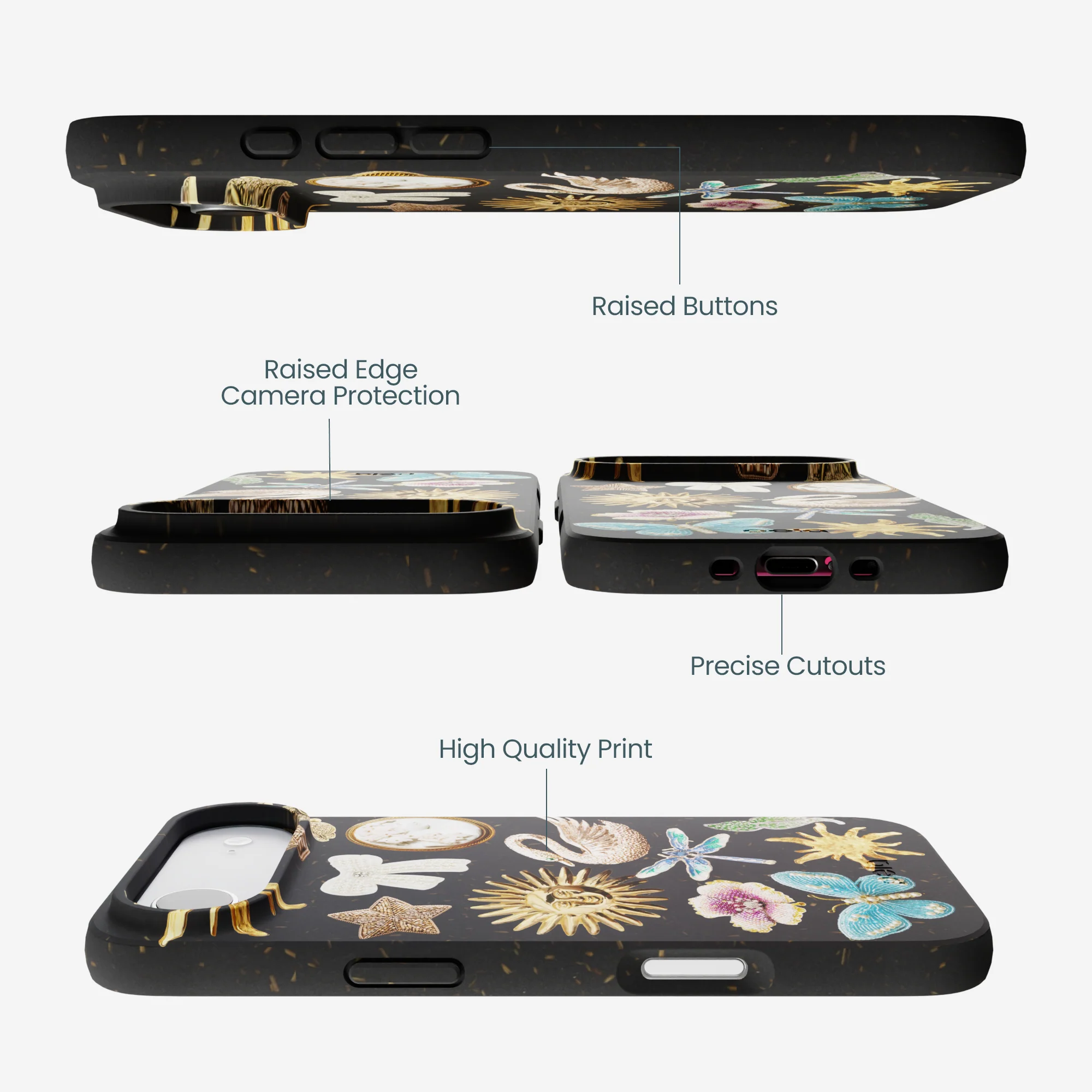 Black Heirloom Collage iPhone Air Case - Image 2