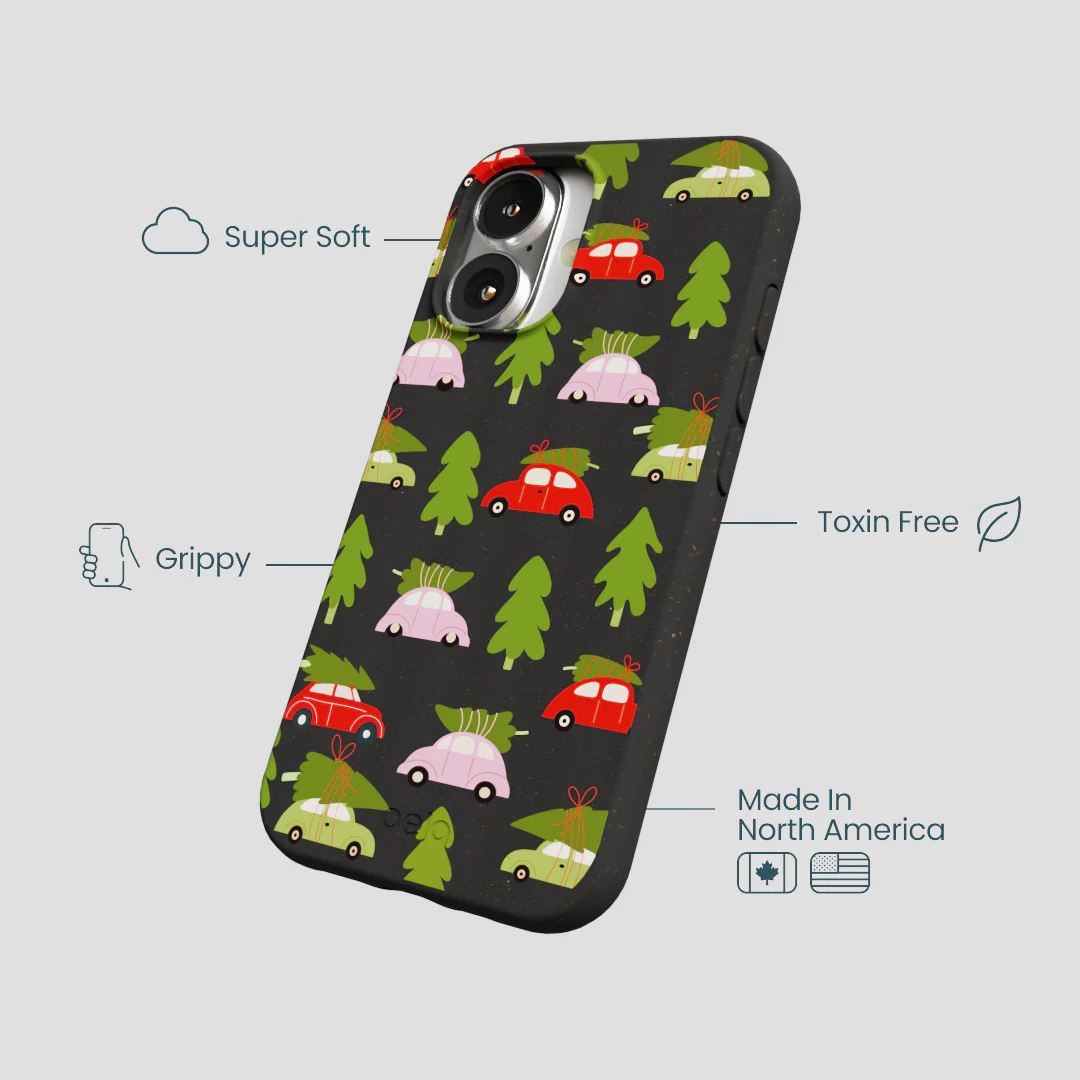 Black Holiday Caravan iPhone 16 Case - Image 4