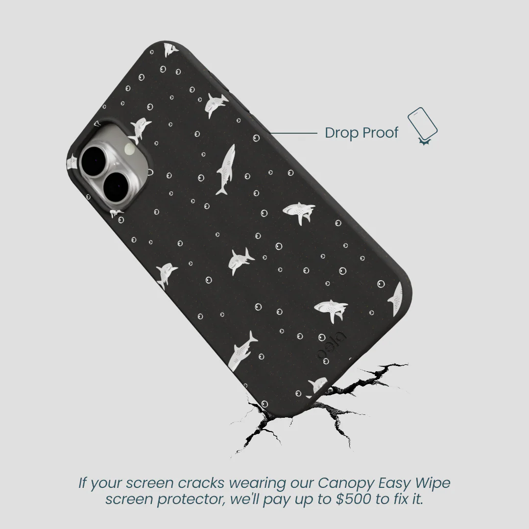 Black Lil Sharks iPhone 16 Plus Case - Image 4