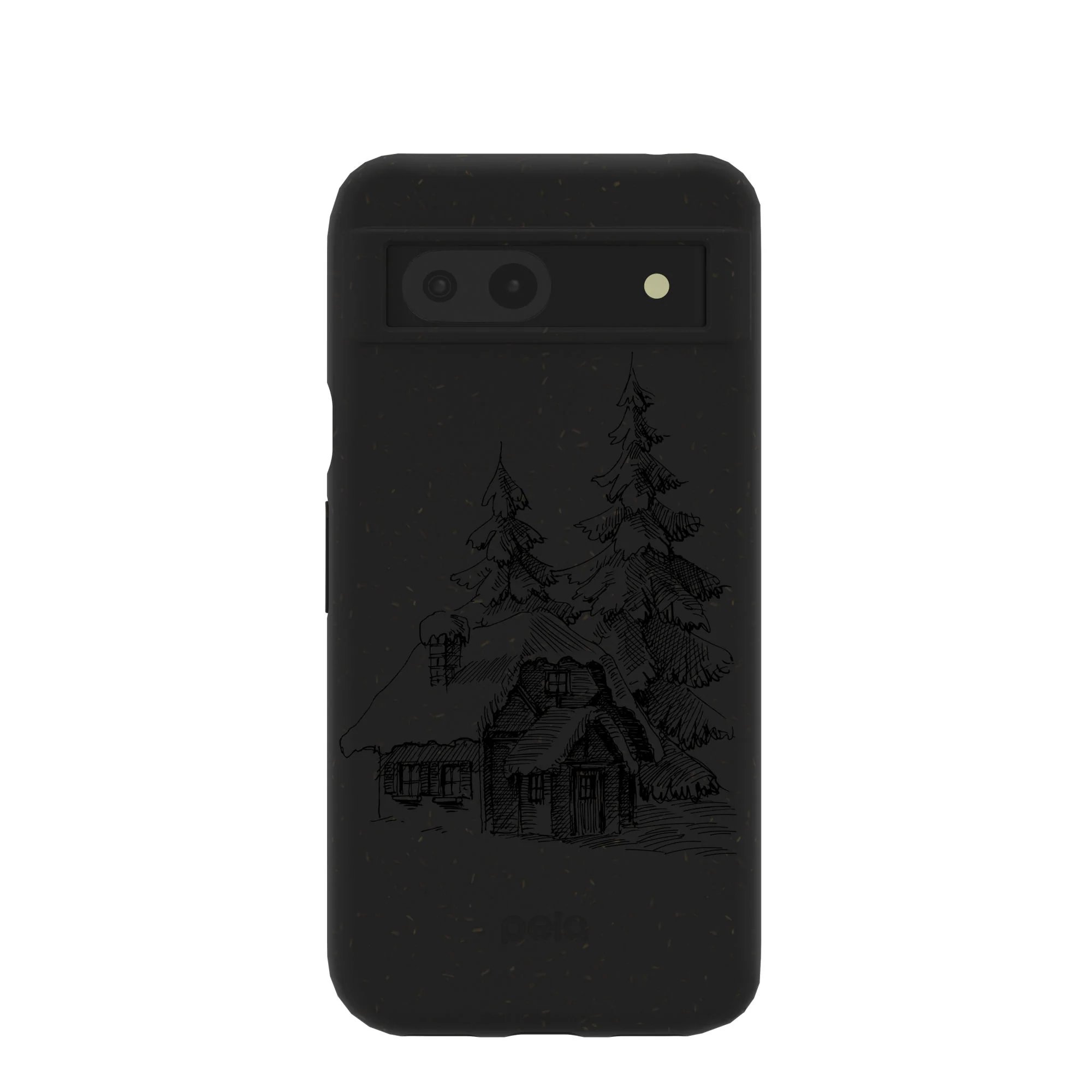 Black Lone Cabin Google Pixel 8a Case