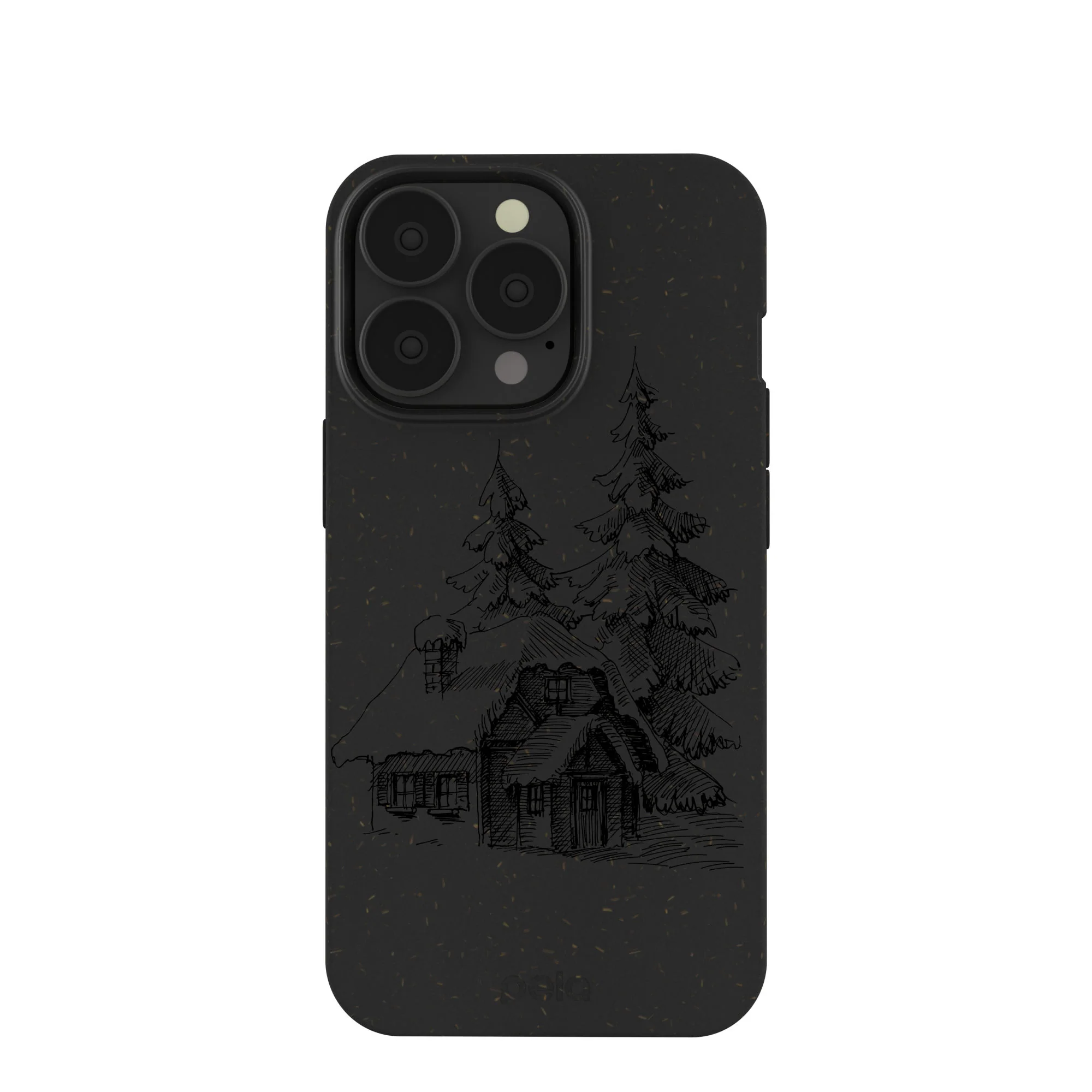 Black Lone Cabin iPhone 13 Pro Case