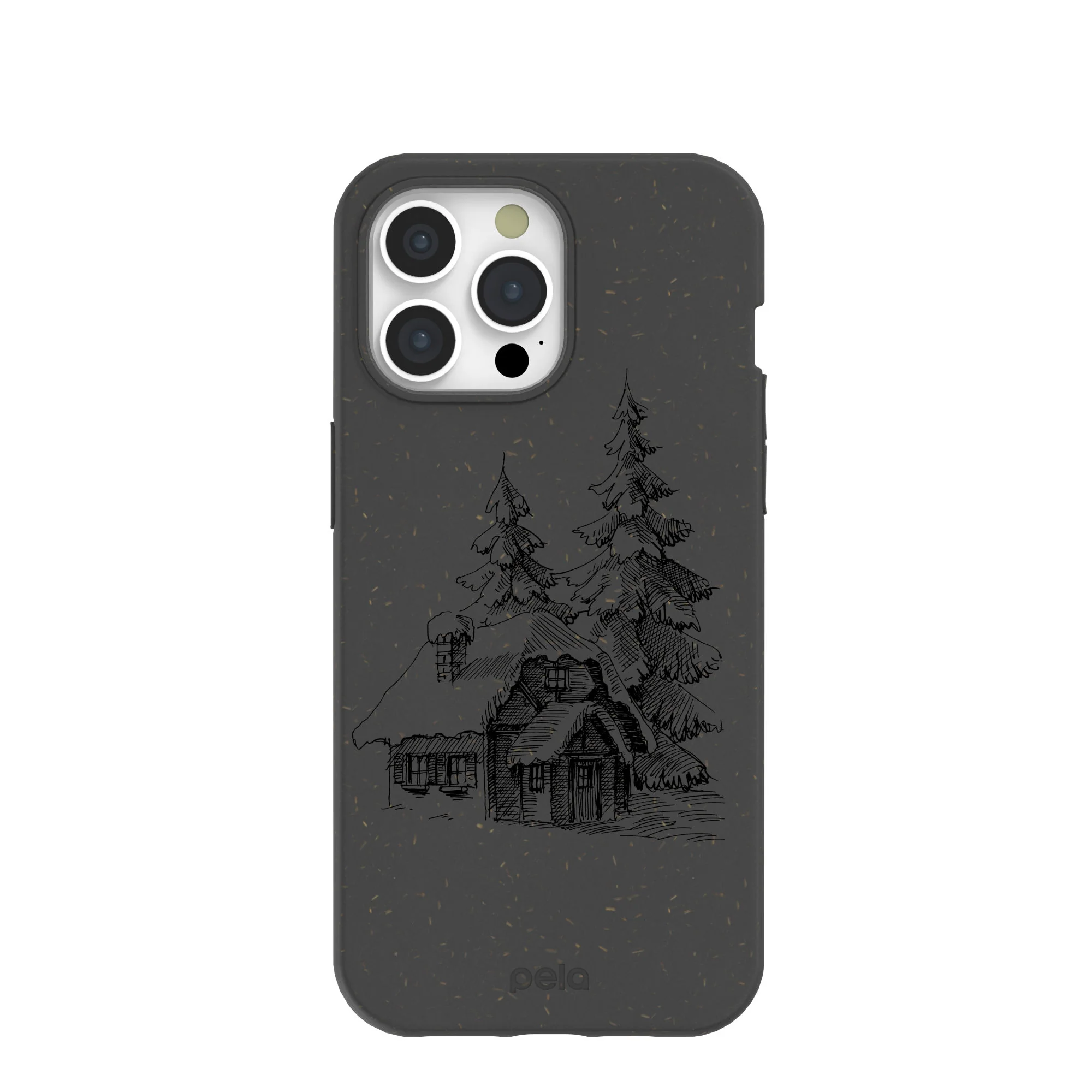 Black Lone Cabin iPhone 15 Pro Max Case