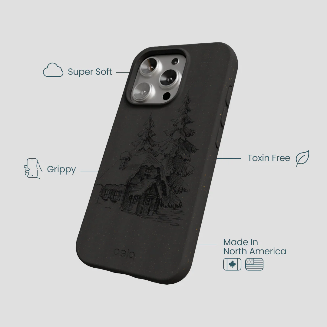 Black Lone Cabin iPhone 16 Pro Case - Image 4