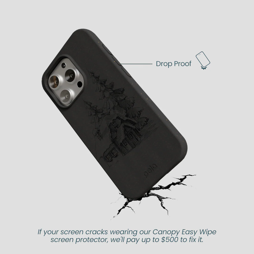 Black Lone Cabin iPhone 16 Pro Case - Image 5