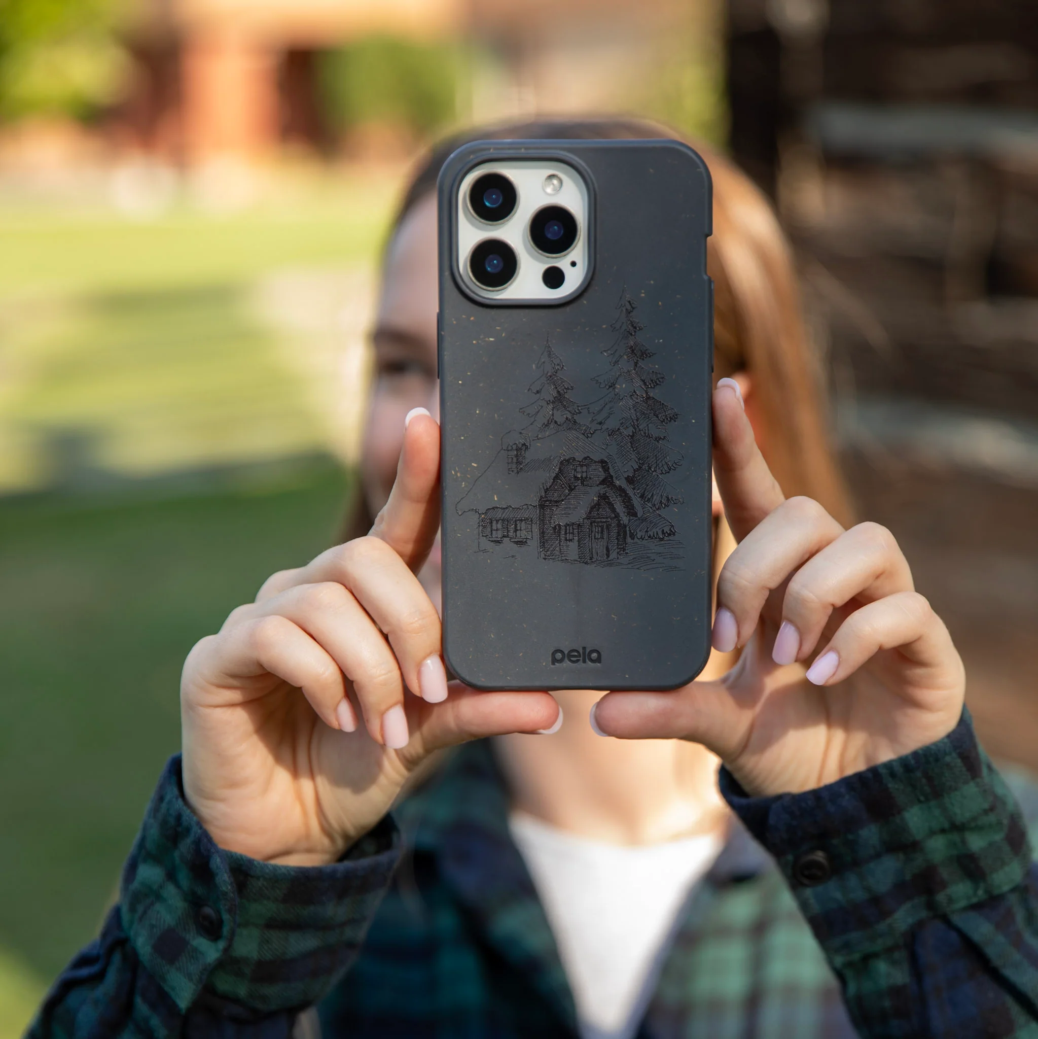 Black Lone Cabin Google Pixel 10a Case - Image 2