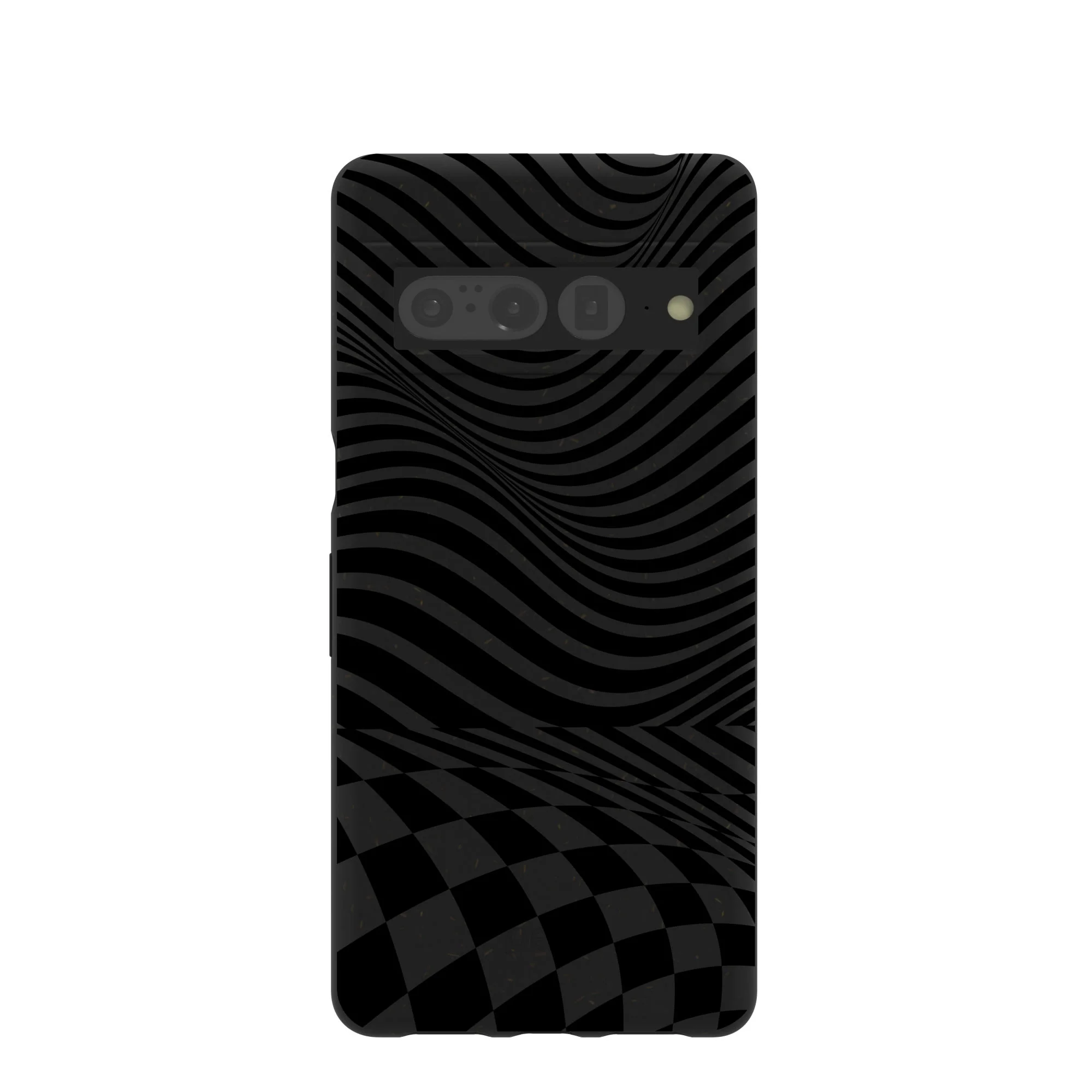 Black Melted Checkers Google Pixel 7 Pro Case