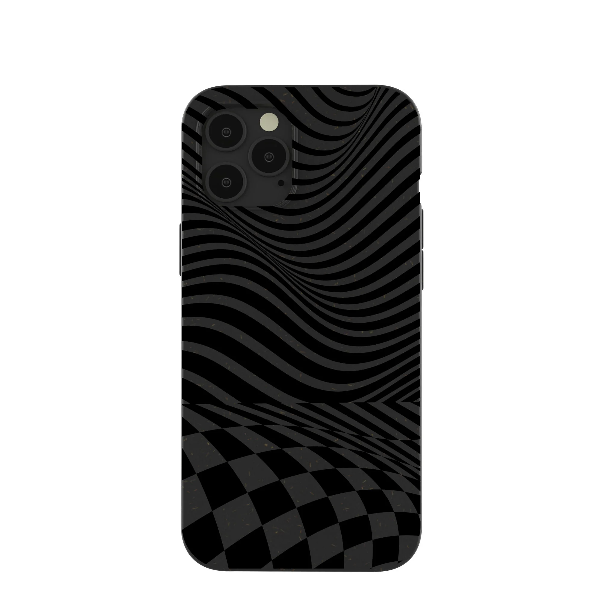 Black Melted Checkers iPhone 12 Pro Max Case