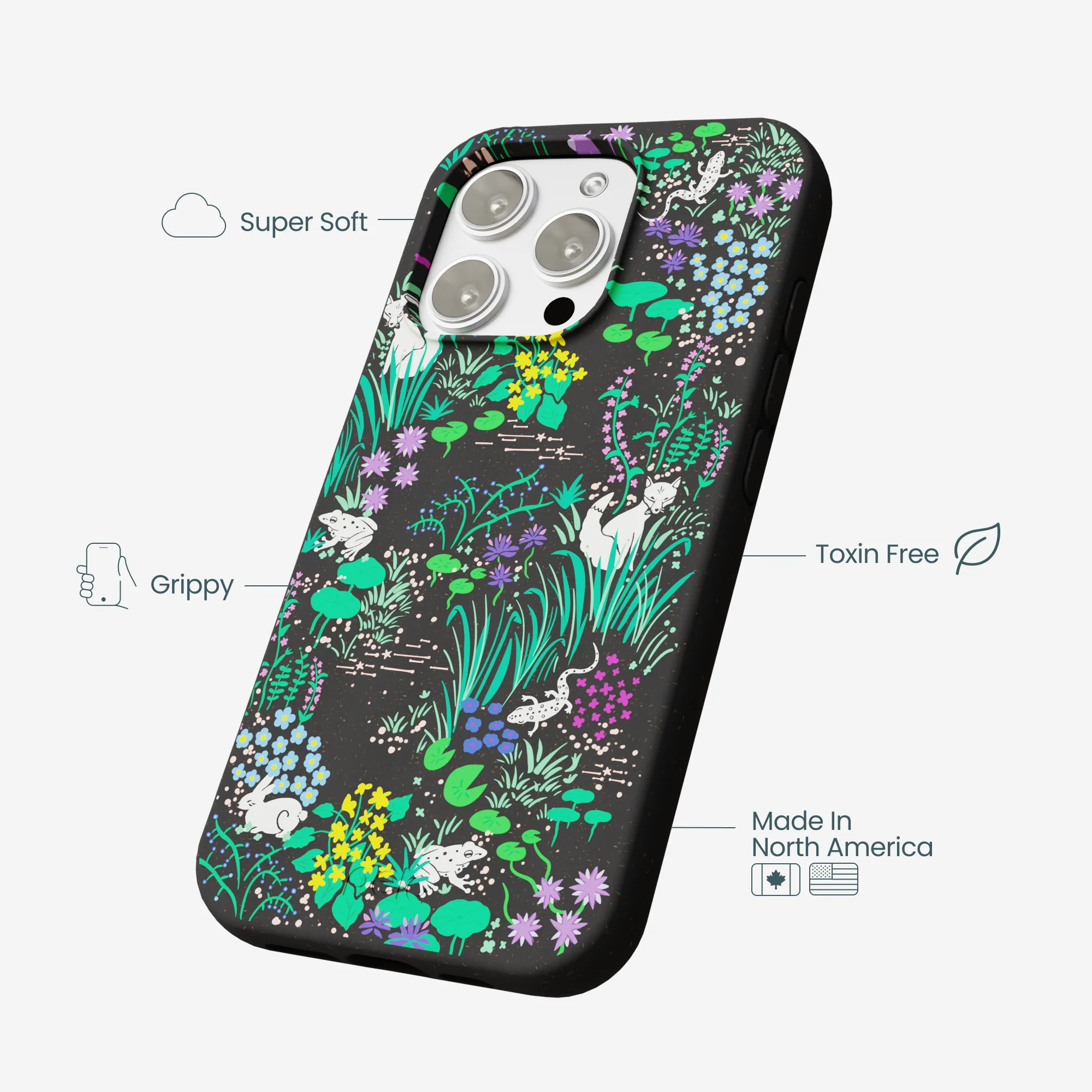 Black Midnight Pond iPhone 16 Pro Max Case - Image 4