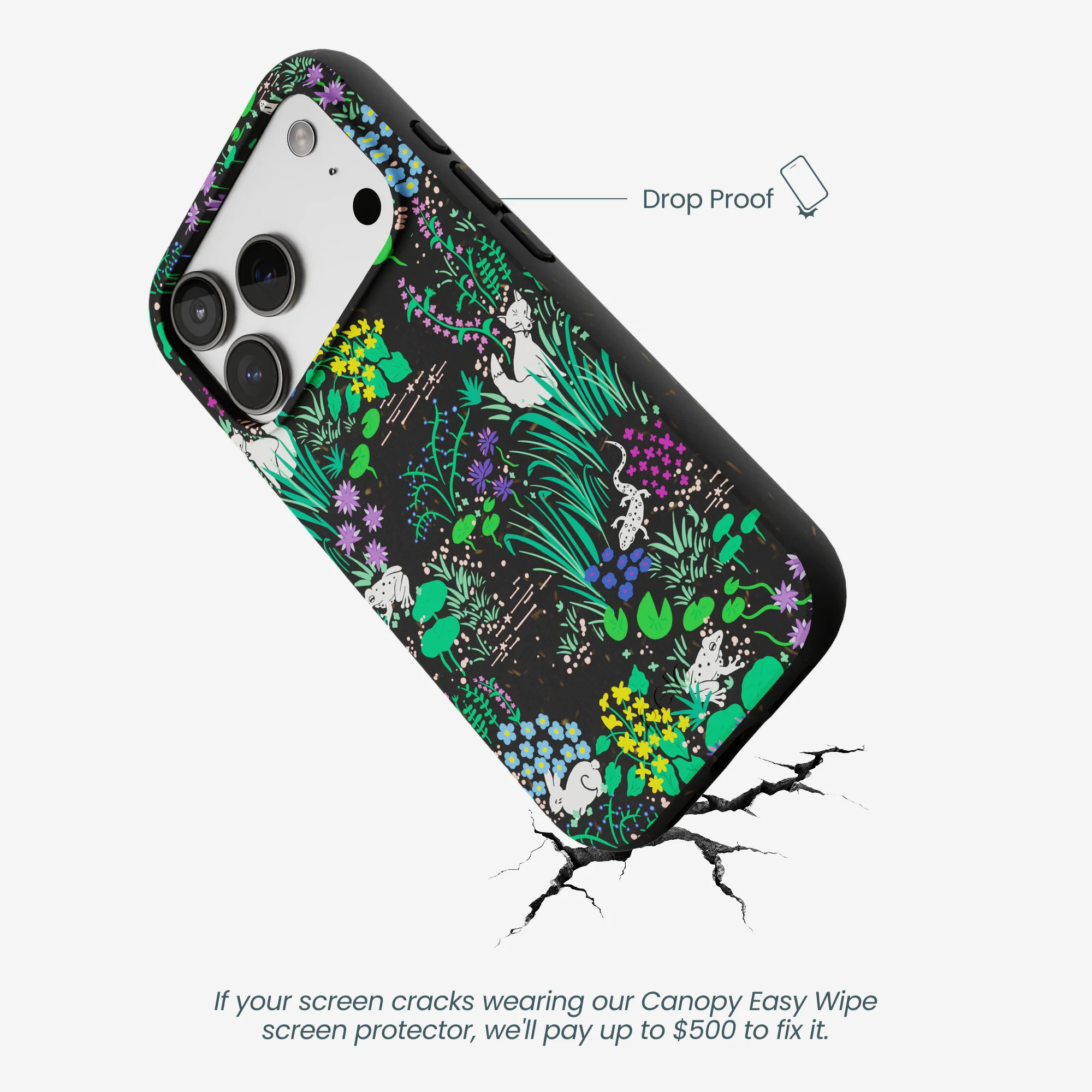 Black Midnight Pond iPhone 17 Pro Case - Image 5