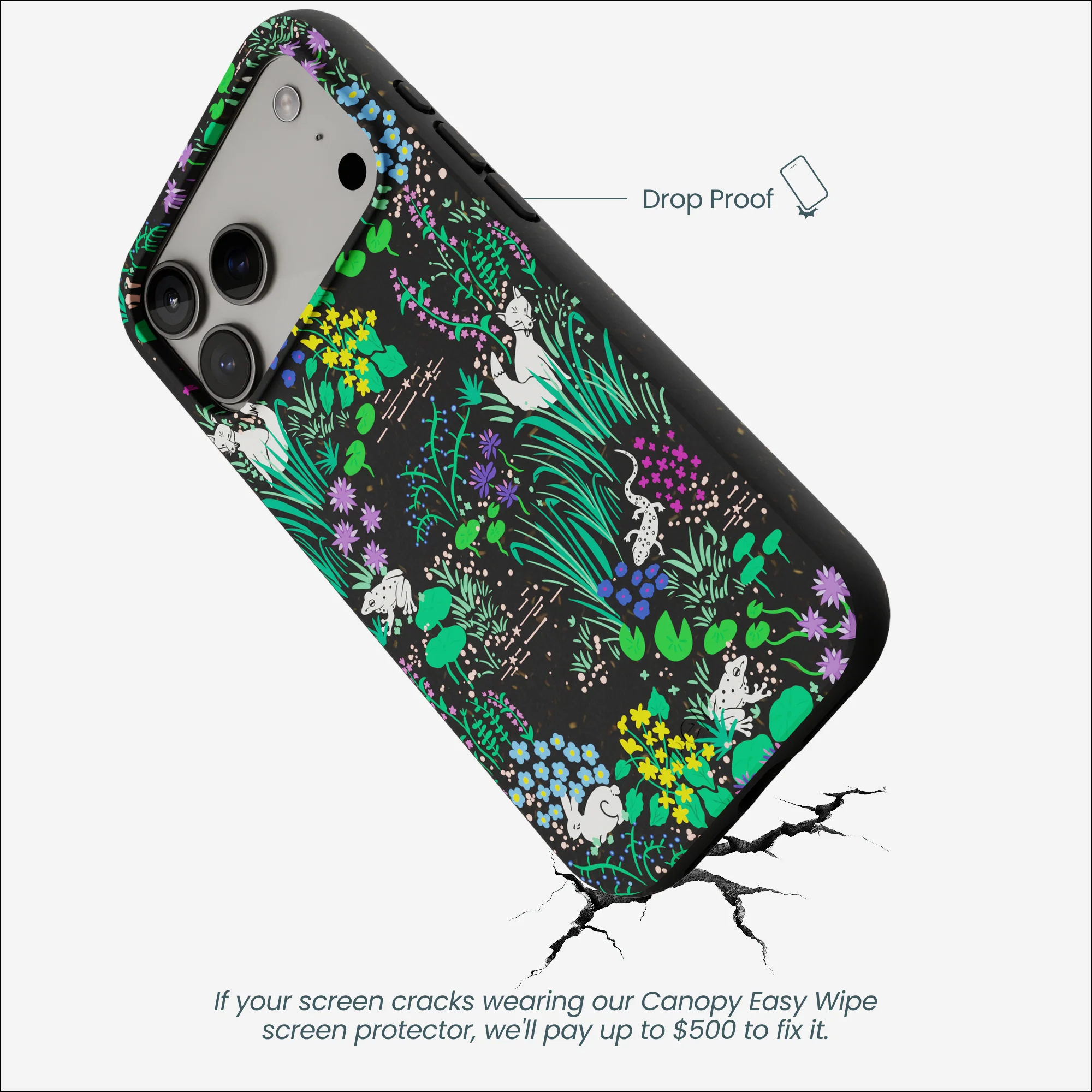 Black Midnight Pond iPhone 17 Pro Max Case - Image 5