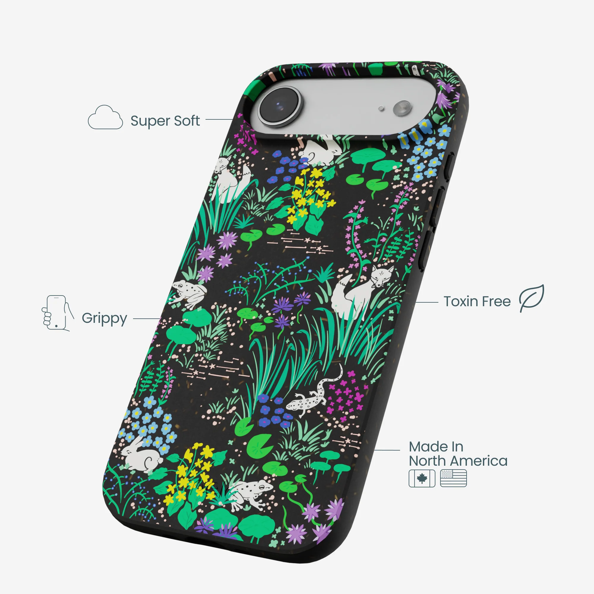Black Midnight Pond iPhone Air Case - Image 4