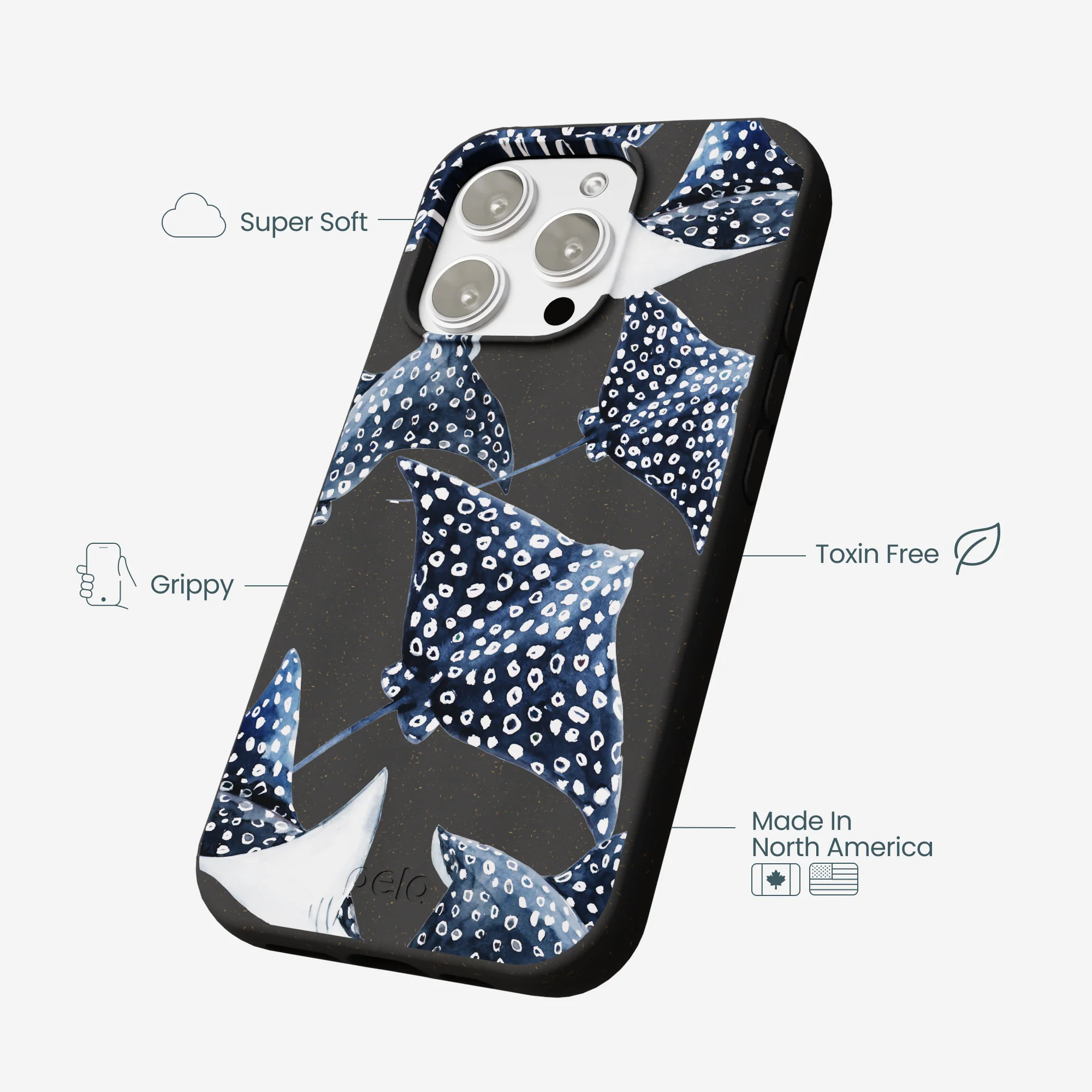 Black Midnight Rays iPhone 16 Pro Max Case - Image 4