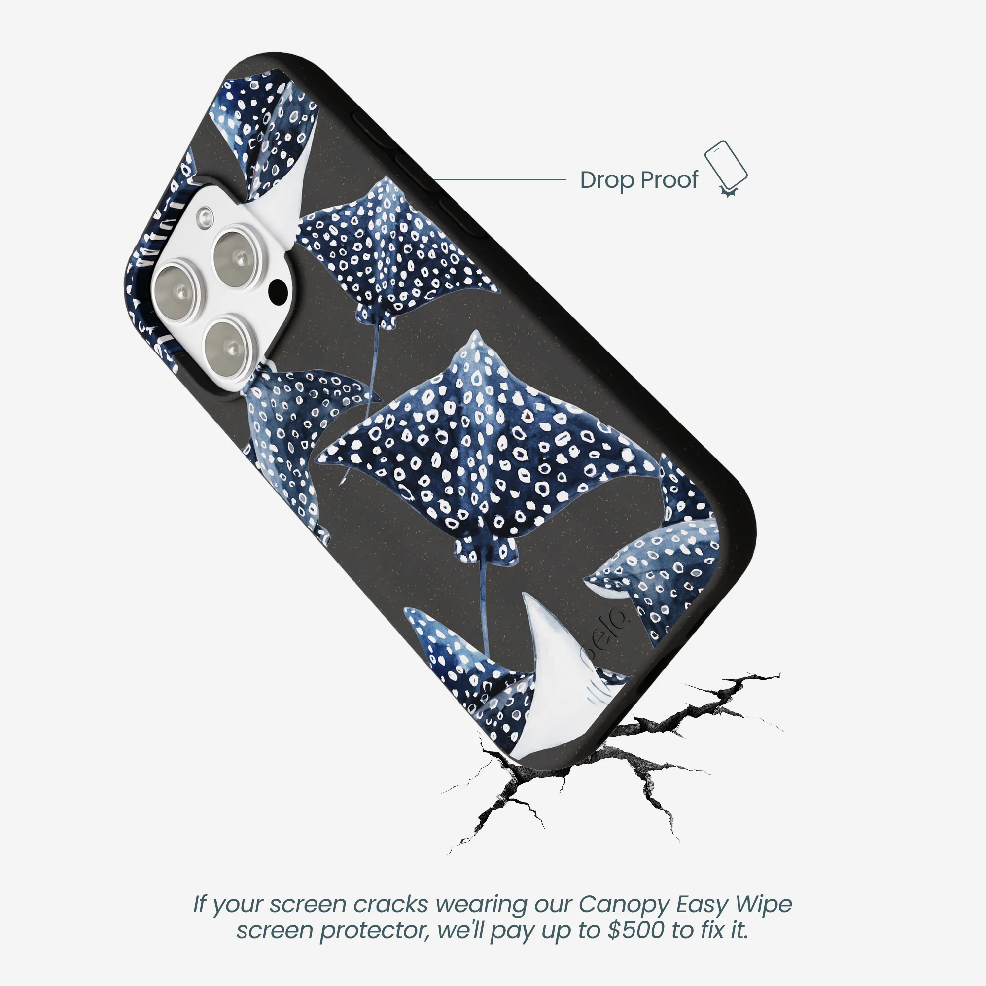 Black Midnight Rays iPhone 16 Pro Max Case - Image 5