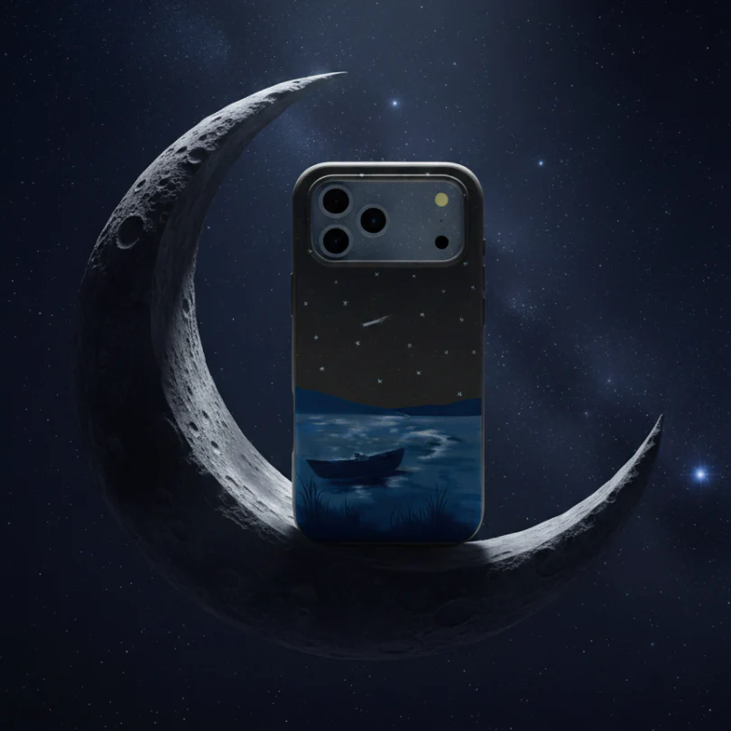 Black Moonlight Lake Google Pixel 6a Case - Image 2
