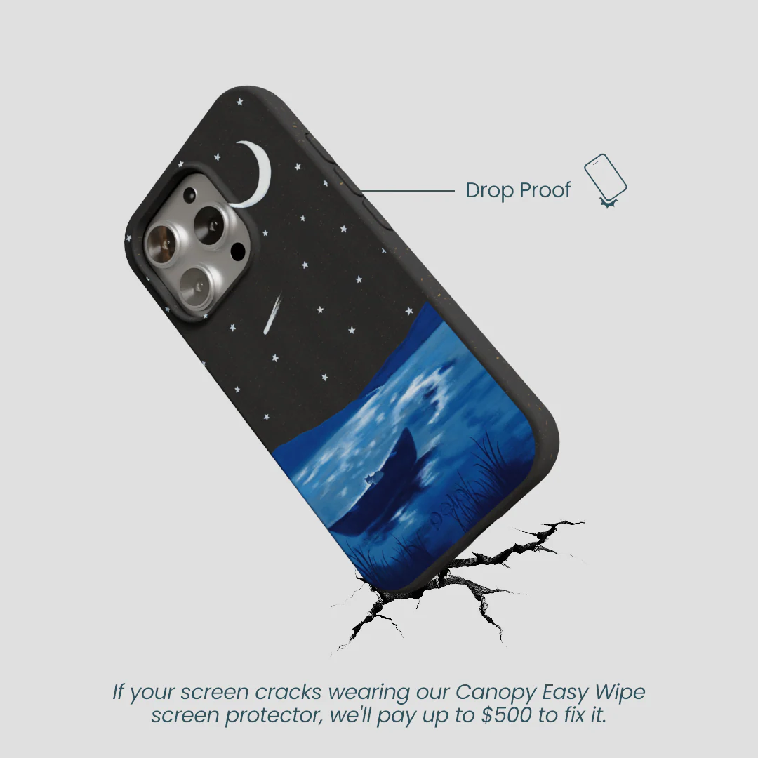 Black Moonlight Lake iPhone 16 Pro Case - Image 5