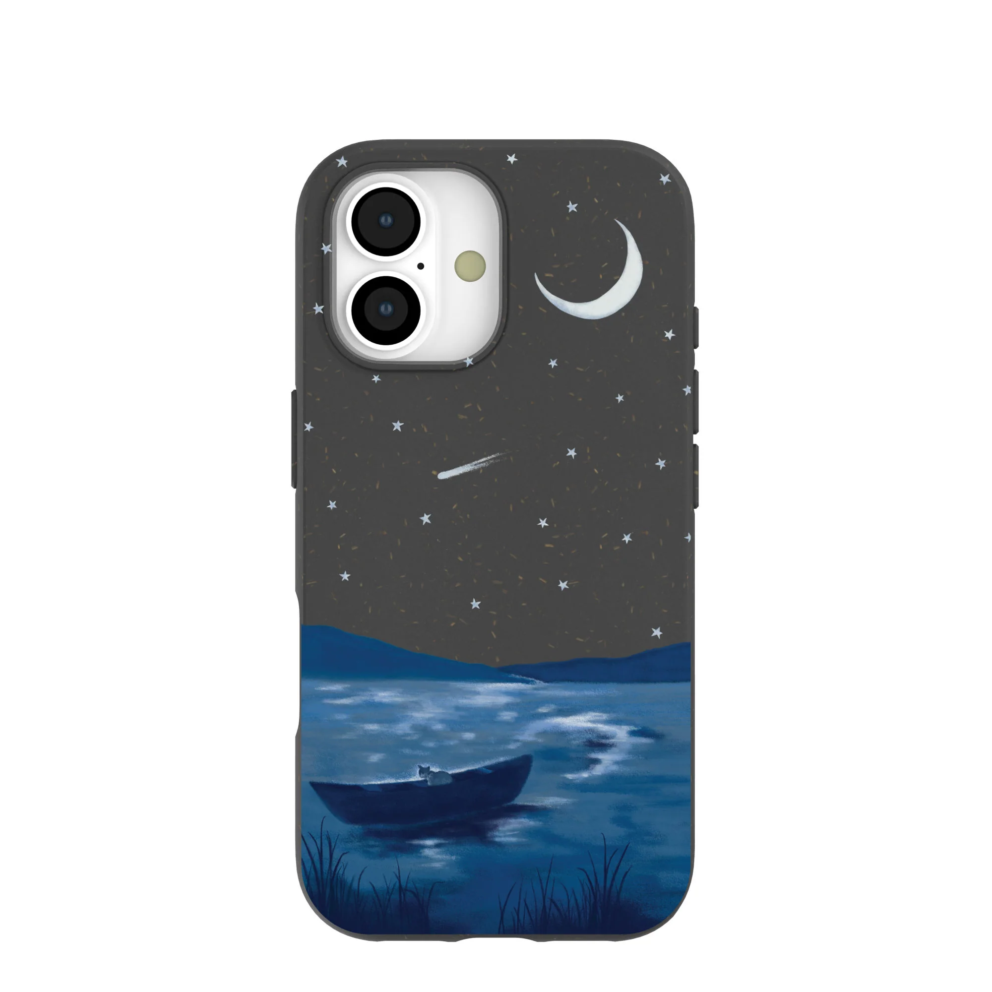 Black Moonlight Lake iPhone 17 Case