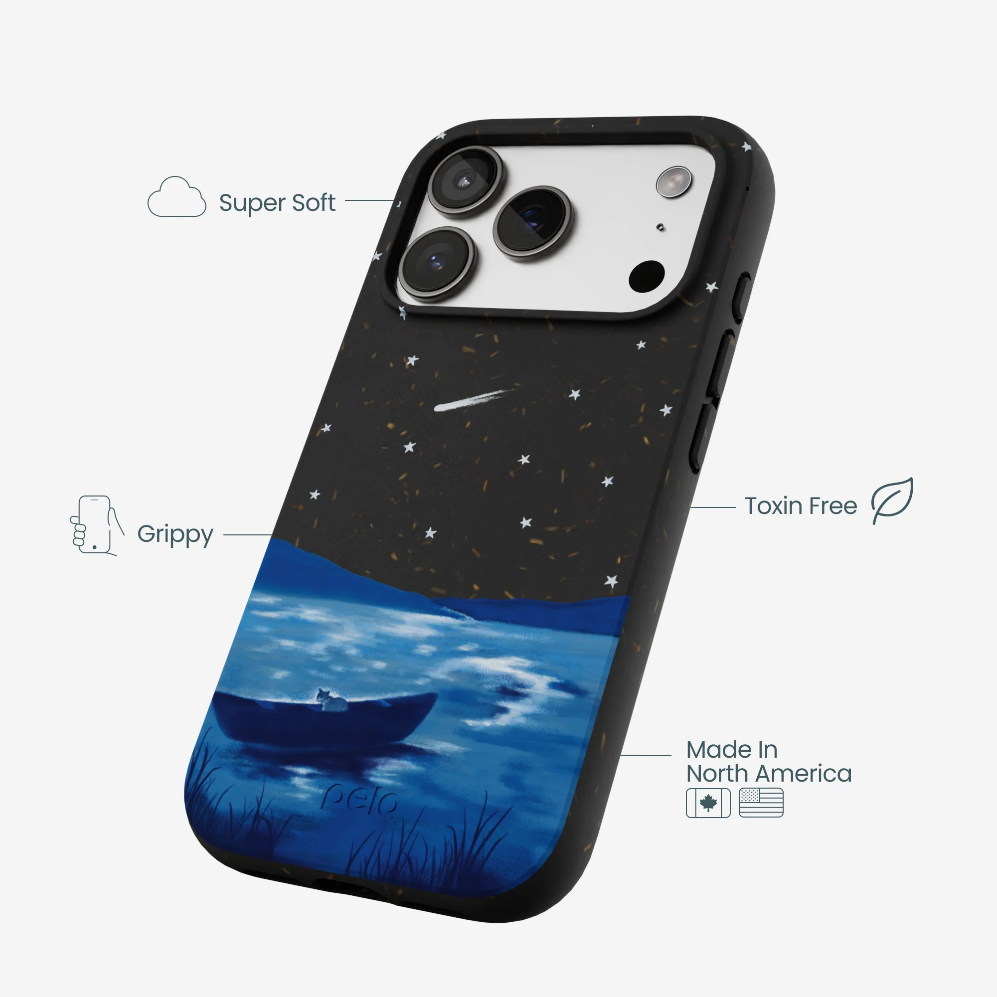 Black Moonlight Lake iPhone 17 Pro Case - Image 4