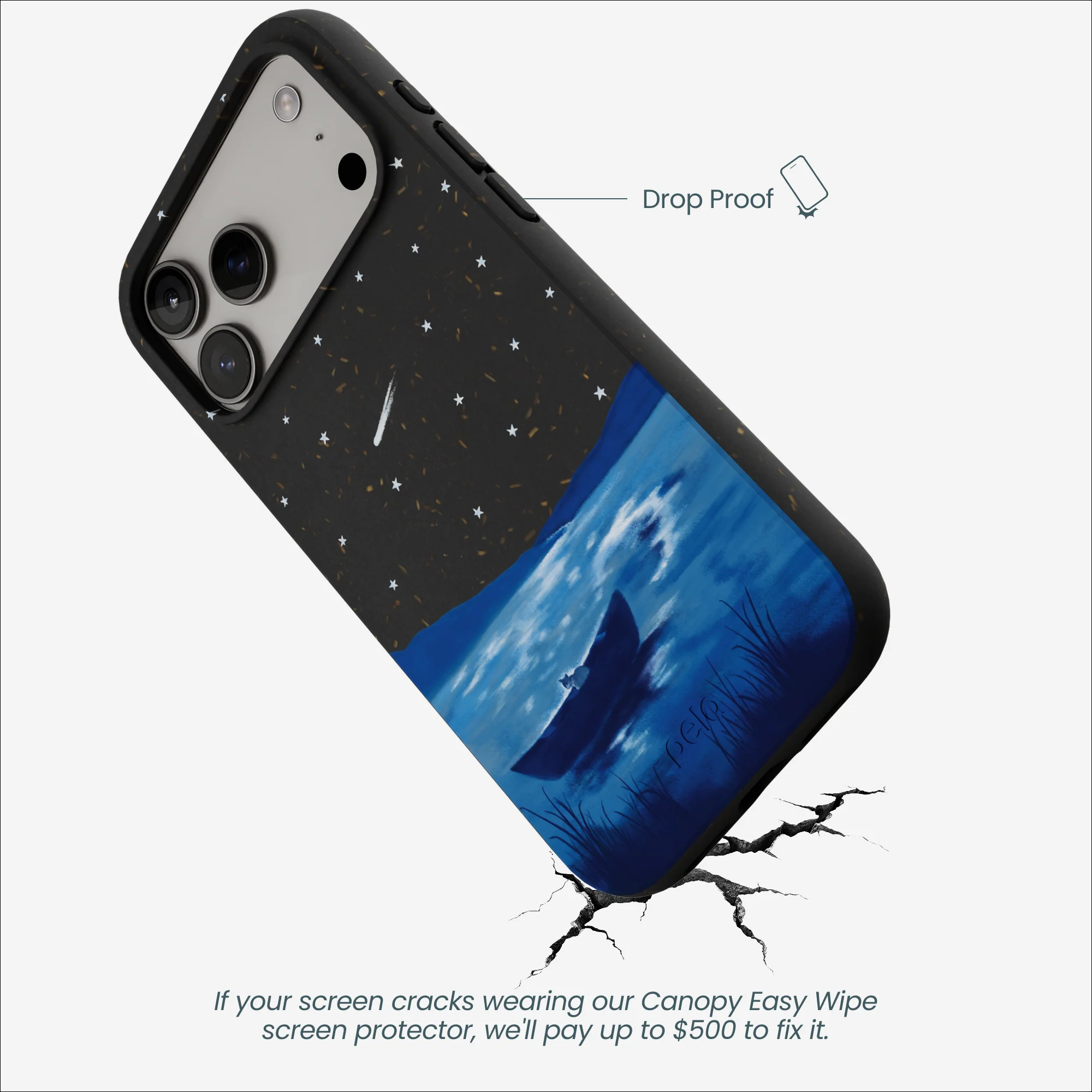 Black Moonlight Lake iPhone 17 Pro Max Case - Image 5