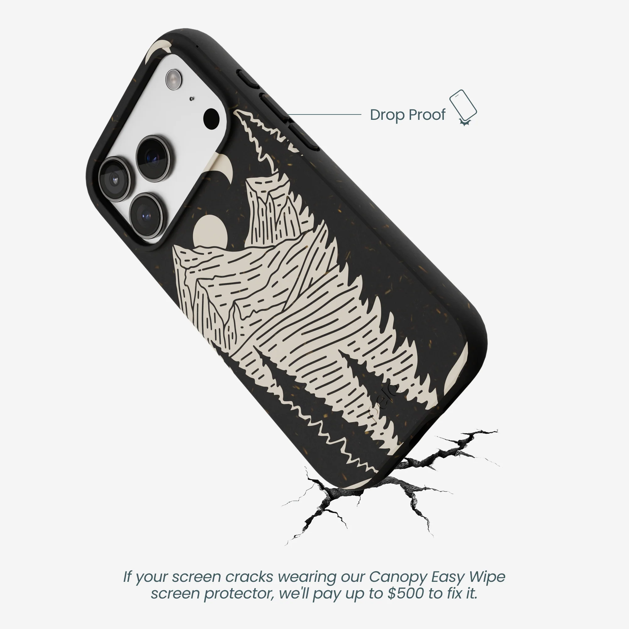 Black Moonlight Peaks iPhone 17 Pro Case - Image 5