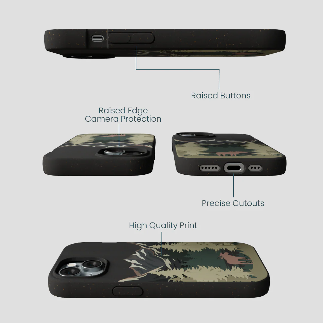 Black Moose Mountain iPhone 15 Case - Image 3