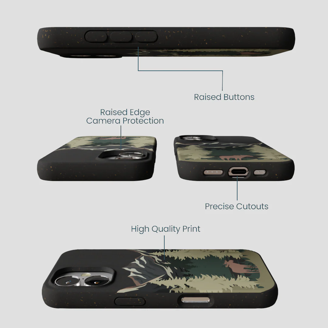 Black Moose Mountain iPhone 16 Case - Image 3