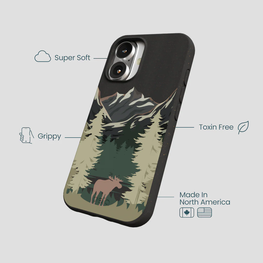 Black Moose Mountain iPhone 16 Case - Image 4