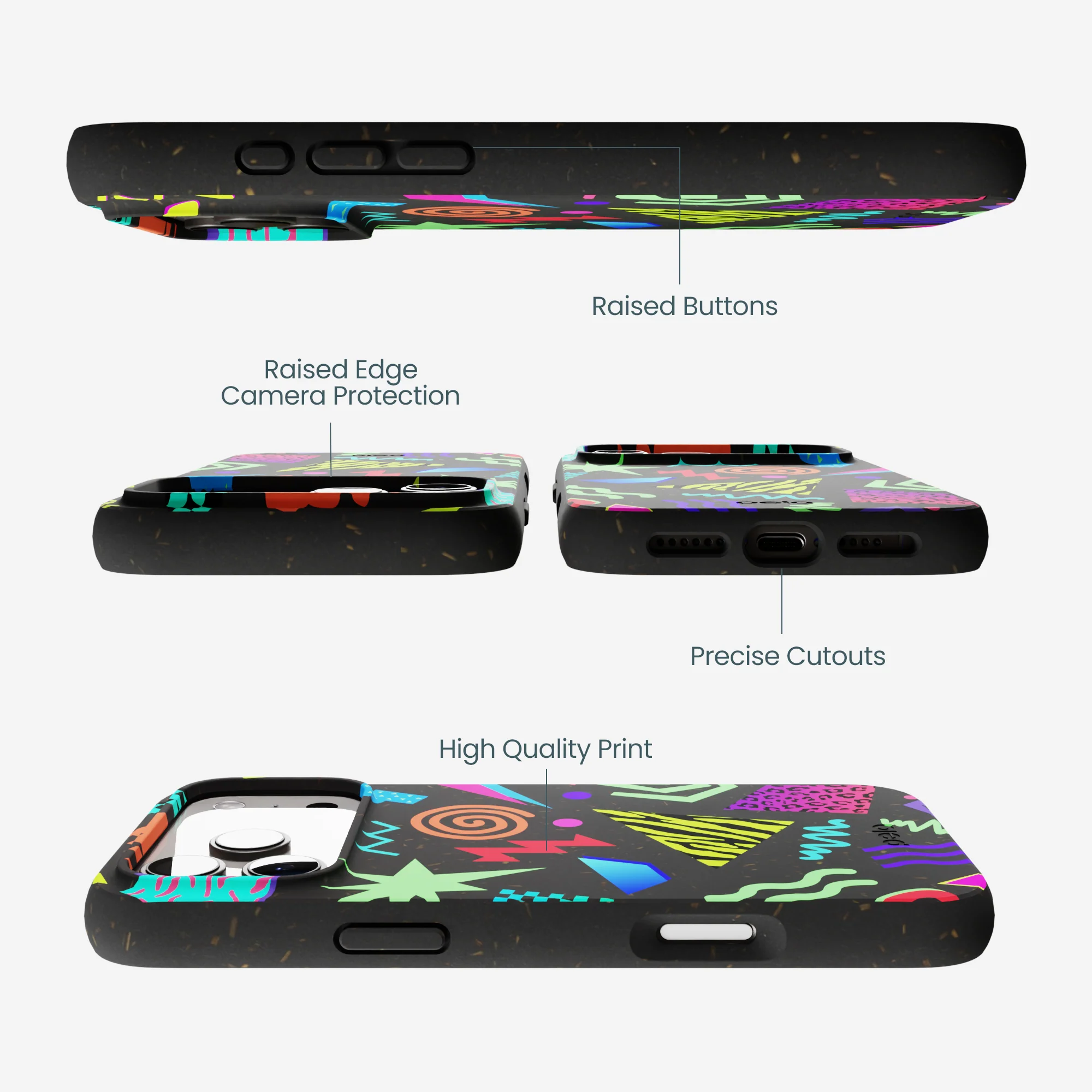 Black Neon Blast iPhone 17 Pro Max Case - Image 2