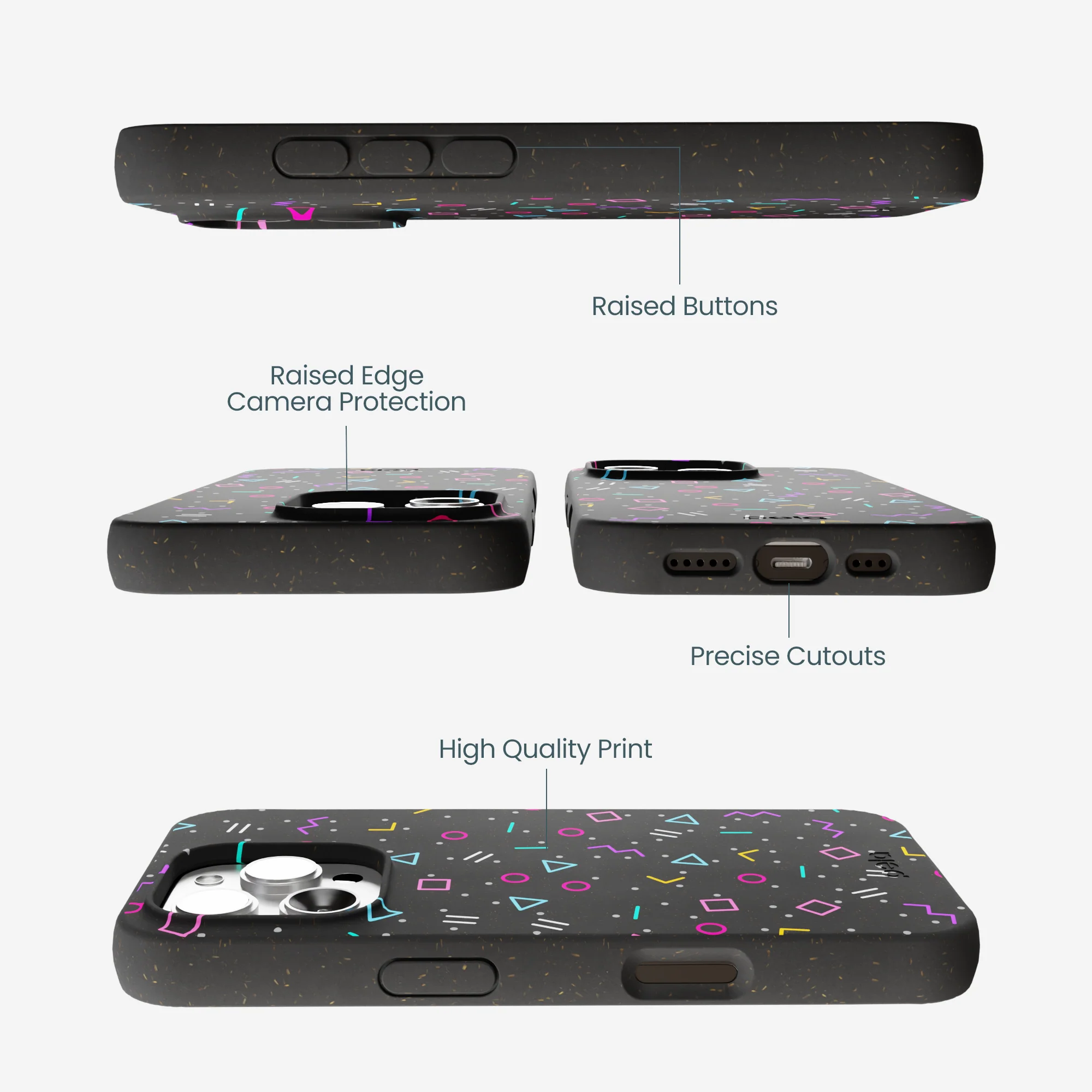 Black Neon Nostalgia iPhone 16 Pro Max Case - Image 3
