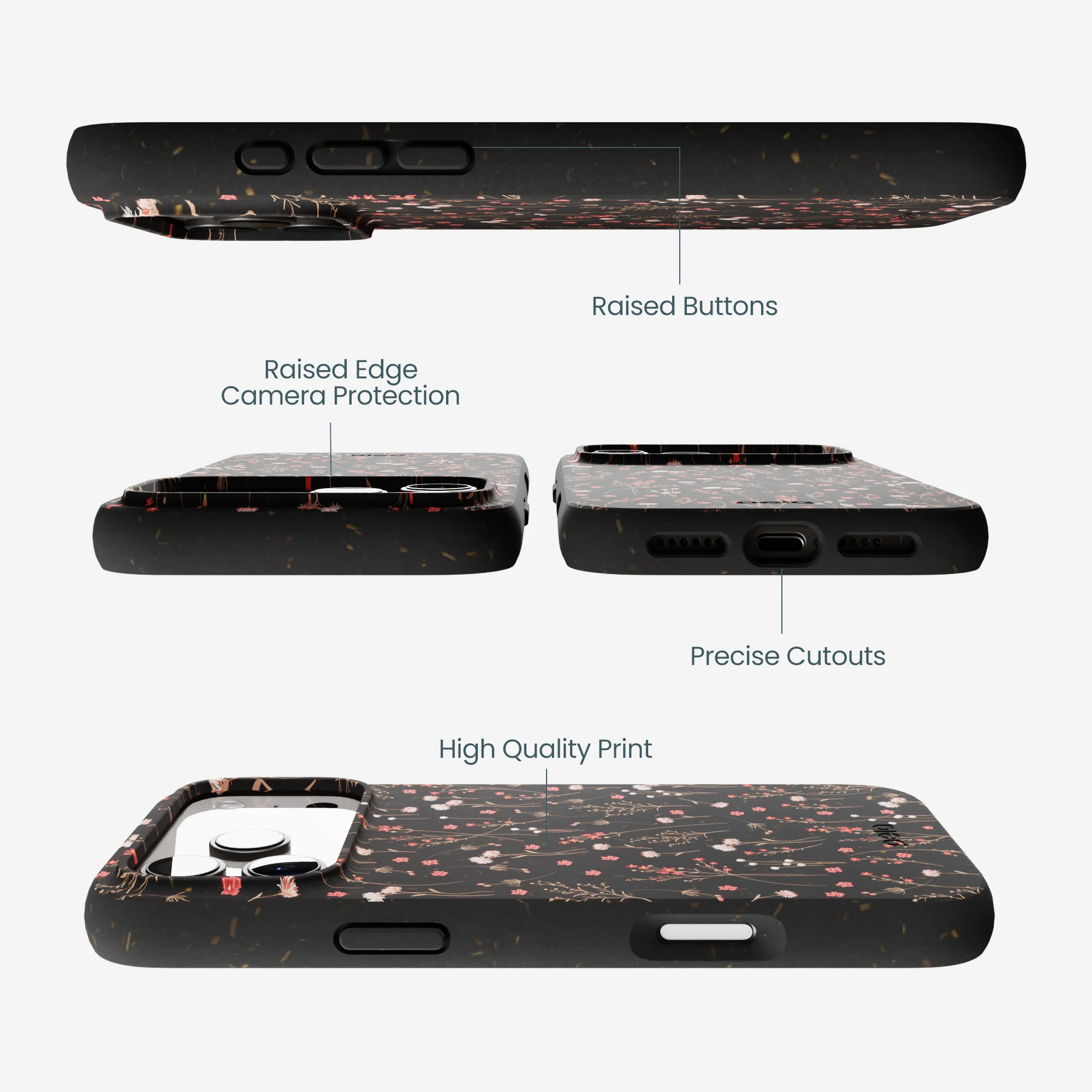 Black Night Garden iPhone 17 Pro Max Case - Image 3