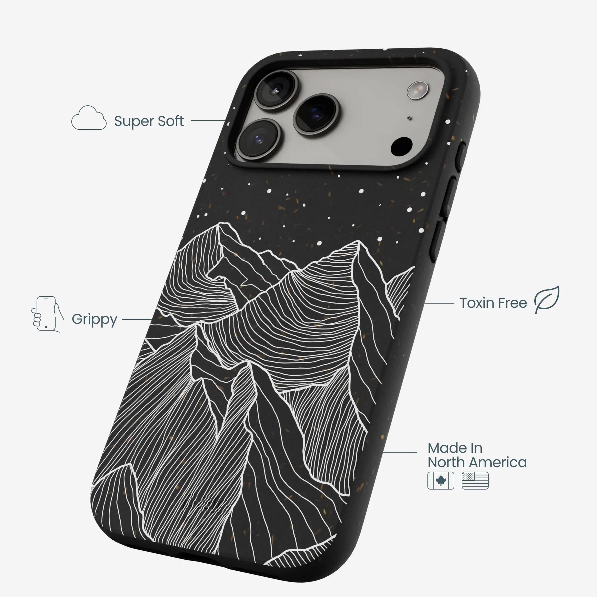 Black Night Panorama iPhone 17 Pro Max Case - Image 3