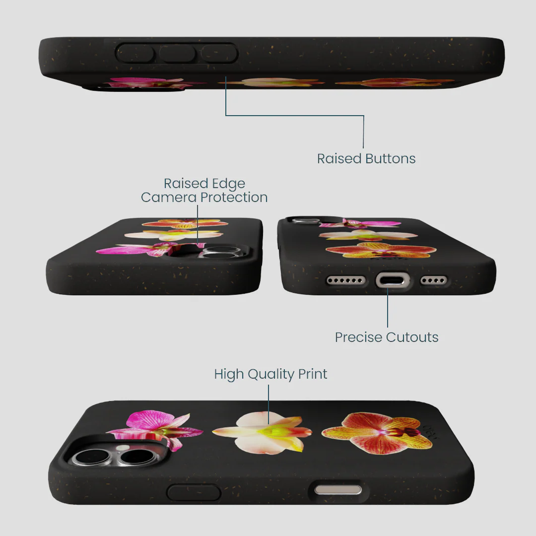 Black Orchids iPhone 16 Plus Case - Image 2