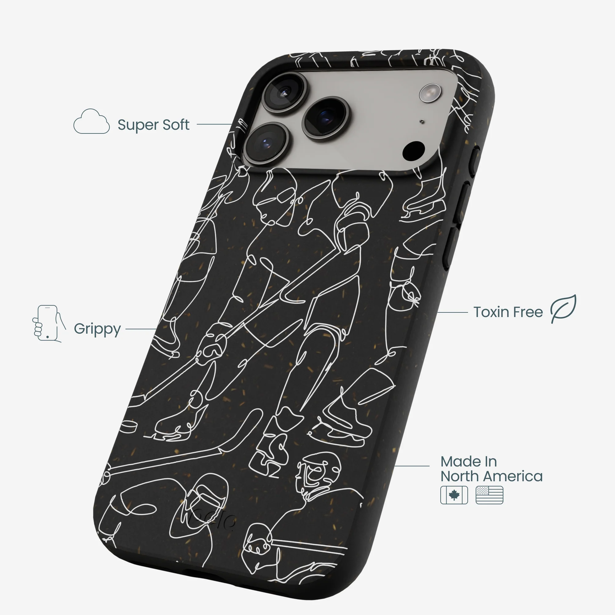 Black Play Sketch iPhone 17 Pro Max Case - Image 3