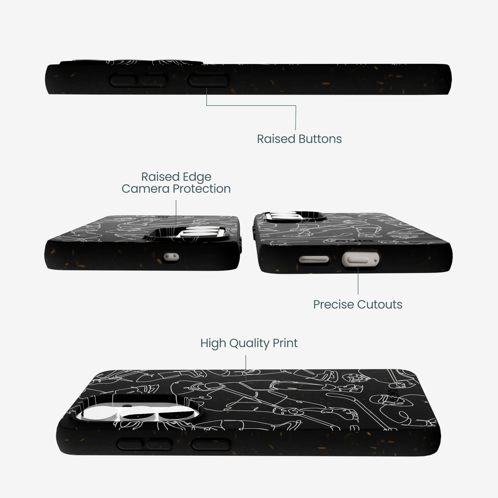 Black Play Sketch Samsung Galaxy S26 Case - Image 2