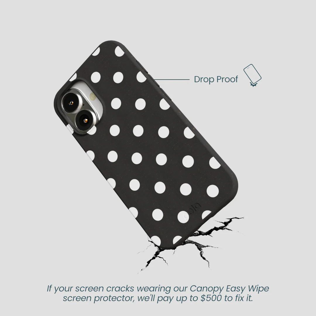 Black Polka Confetti iPhone 16 Case - Image 5