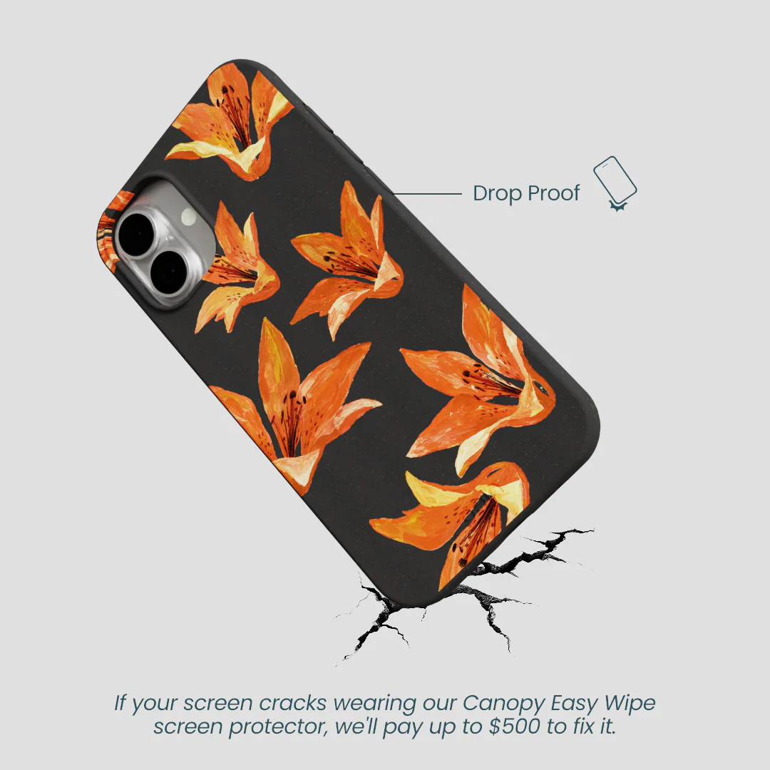 Black Tiger Lily iPhone 16 Plus Case - Image 5