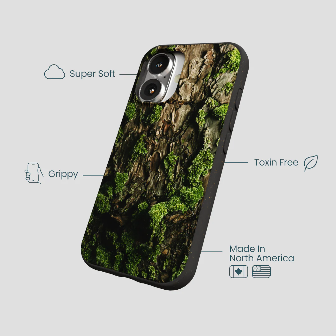 Black Tree Bark iPhone 16 Case - Image 4