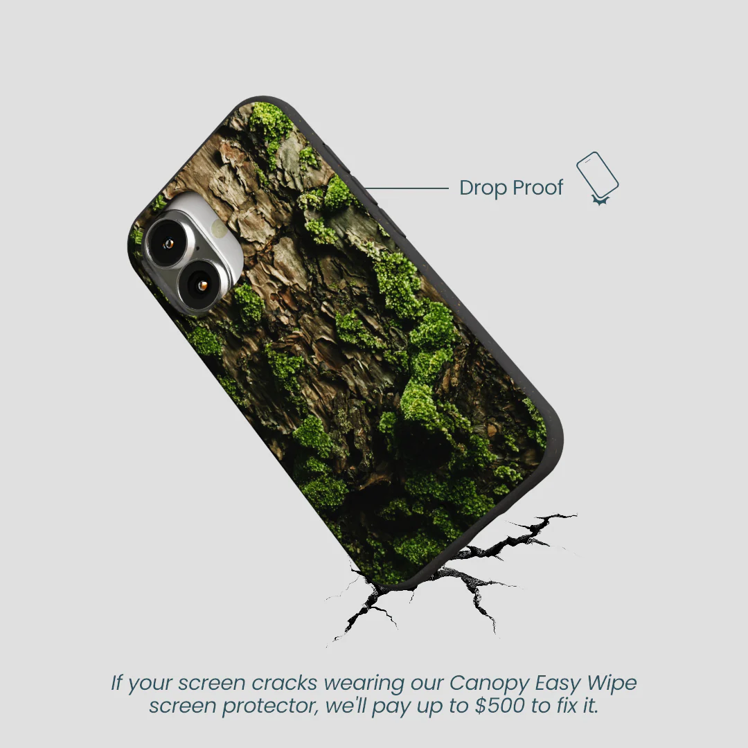 Black Tree Bark iPhone 16 Case - Image 5